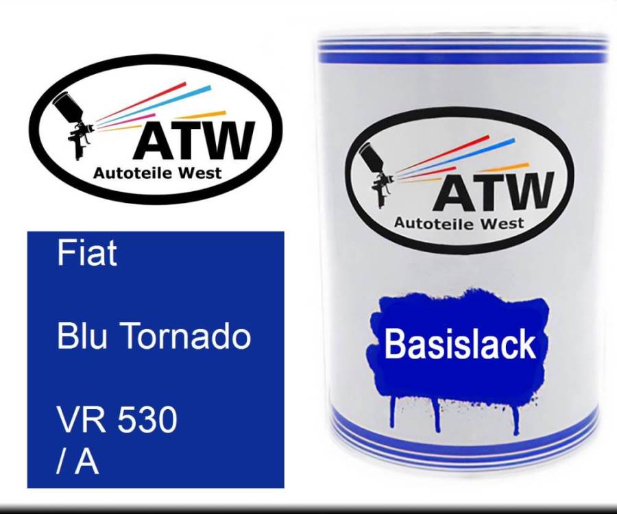 Fiat, Blu Tornado, VR 530 / A: 500ml Lackdose, von ATW Autoteile West.